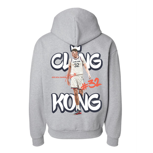 CLING KONG HOOD - HEATHER GREY
